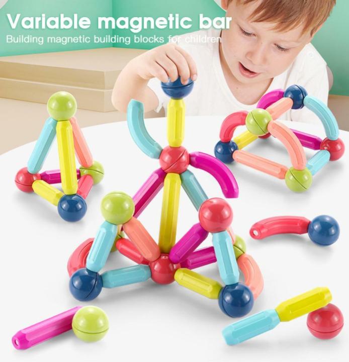 36 Pieces Magnetic Toy Set Blocks Set Toy Magnetic Bar Constructor Building Blocks Montessori Educational Kids Toys For Children Early Educational Toys Set, Magnetic Building Sticks Kit Kids Gift for Age 3+, Recreational Building Sticks Block Set