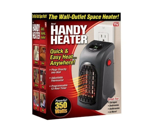 Portable Mini Handy Heater, 400W Handy Heater Compact Digital Electric Heater Fan Wall-Outlet Heater For Room.