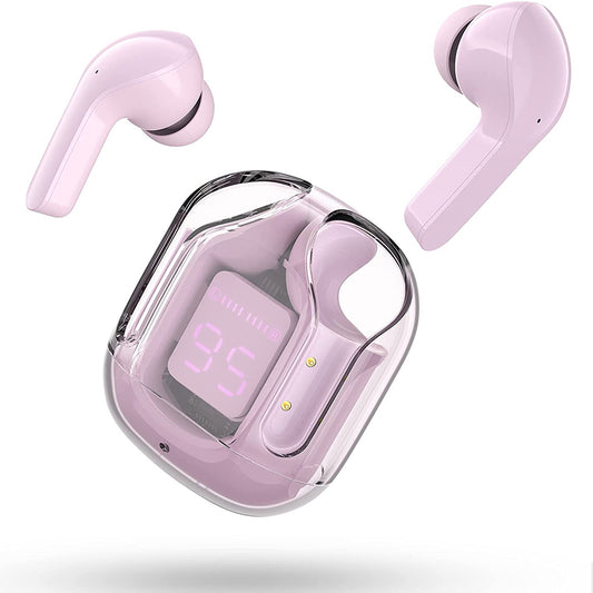 AIR 31 TWS ORIGINAL WITH BIG PACKING TRANSPARENT EARBUDS BLUETOOTH 5.3V Pink.