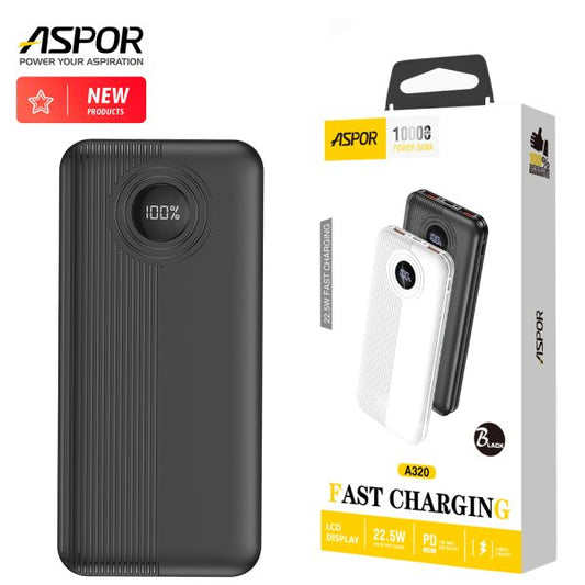 A320 Aspor A320 Power Bank With Display 22.5W PD + QC 3.0 10000mah