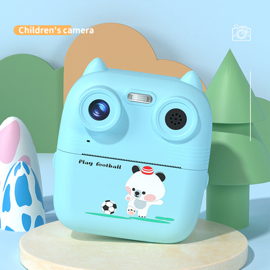 D8S CHILDRENS TIME FRONT/BACK REAR HD DIGITAL THERMAL PRINT CAMERA 1080P 48MP BLUE.