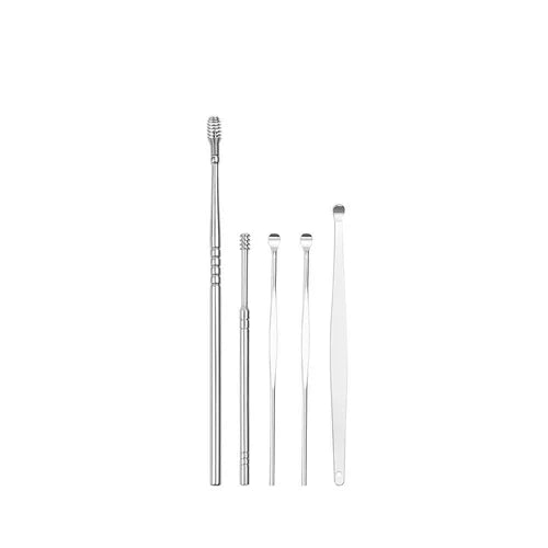 6 Pieces Ear Wax Cleaning Kit, 6 Pcs Ear Pick Tools, Wax Removal Kit, Ear Cleaning Tool Set, Spring Earwax Cleaner Tool Ear Wax Remover, Reusable Ear Cleaner for Children and Adult