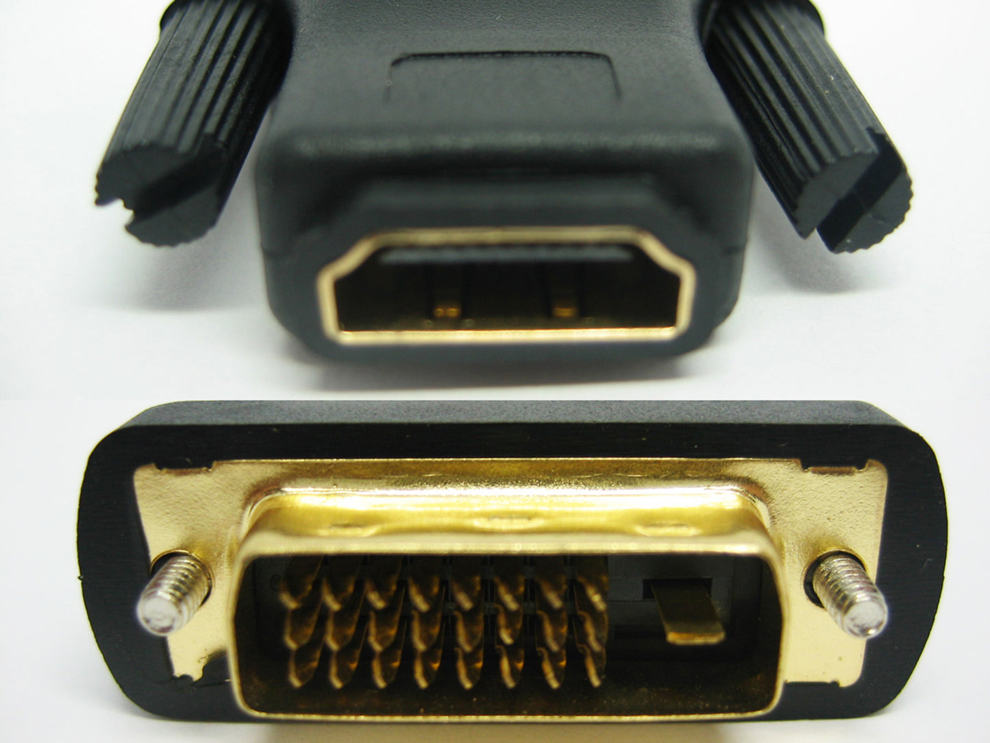 Hdmi female to dvi male 24+1 connecter.