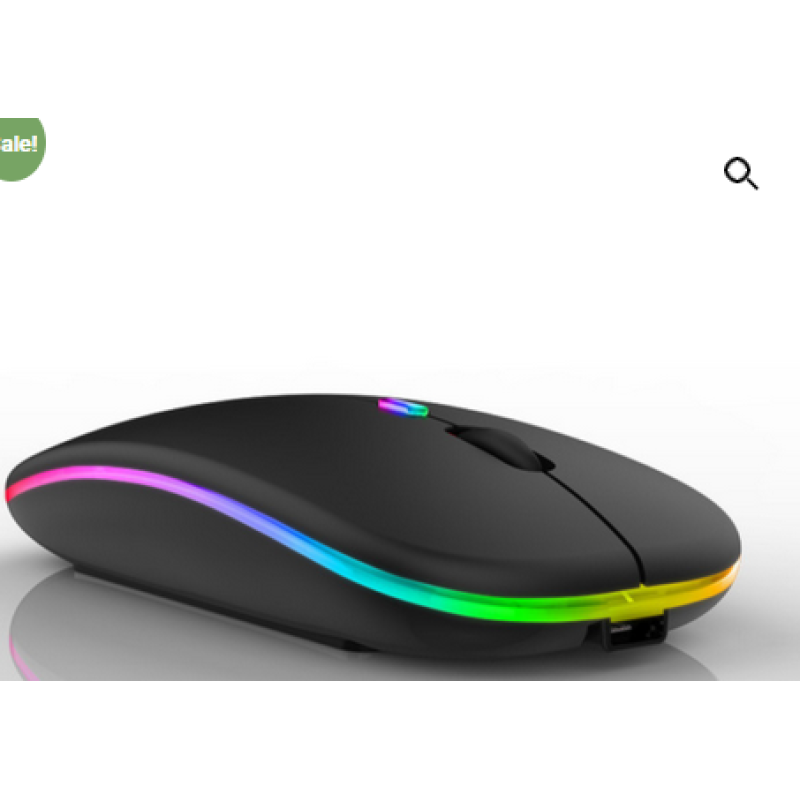 HP W10 Wireless Rechargeable Mouse With RGB Lights Adjustable DPI Silent Click With Ultra Thin