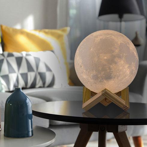 Moon Lamp Moon Light Night Light for Kids Gift for Women USB Charging and Touch Control Brightness Warm and Cool White Lunar Lamp