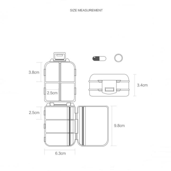 Purpose Storage Box Transparent Plastic Medicine/Pills Storage Box/Organizer