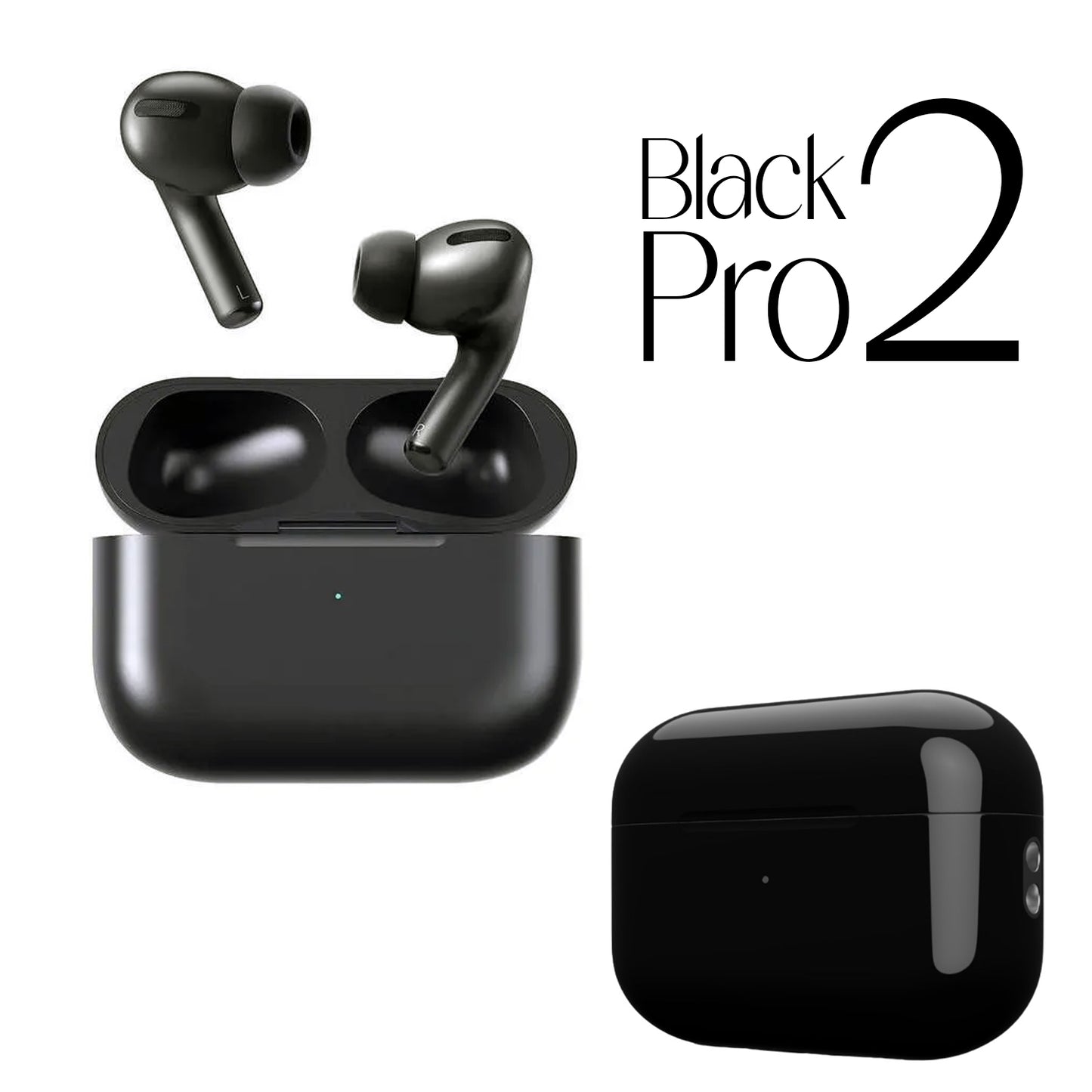 BLACK Apple Airpods Pro 2 Hengxuan (High Copy With Popup Msg/Locate In Find My Iphone).