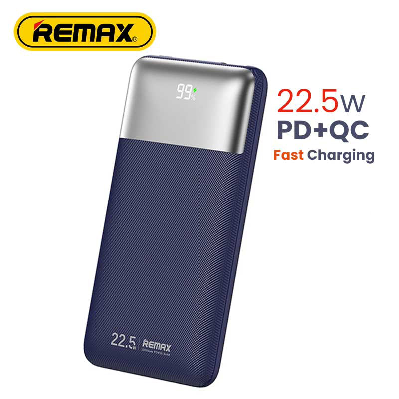 REMAX Kiyuan Series 20W+22.5W PD+QC Fast Charging Power Bank 10000mAh RPP-5 Dark Blue.