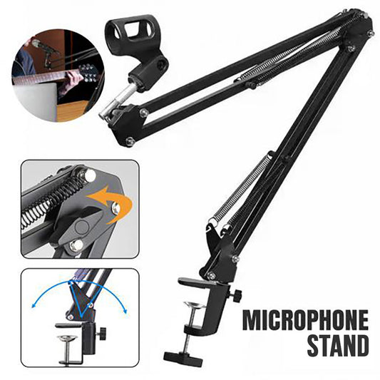 SYGA 35 METAL CANTILEVER MICROPHONE DESKTOP UNIVERSAL CAPACITOR WHEAT STAND (BLACK).