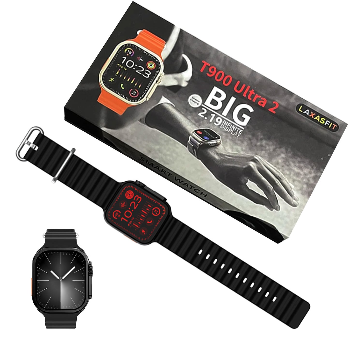 T900 ULTRA 2 SERIES 9 2.19 INCH SCREEN LAXASFIT SMART WATCH BLACK,