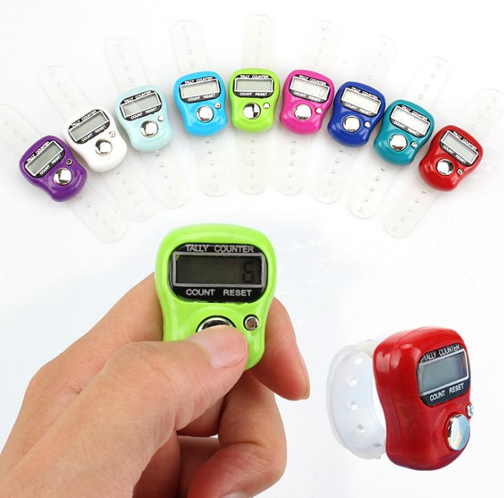 Digital Tasbeeh Counter With Hand Ring Finger Tally Electronic Tasbih Pray Counter 5 digit Portable LED