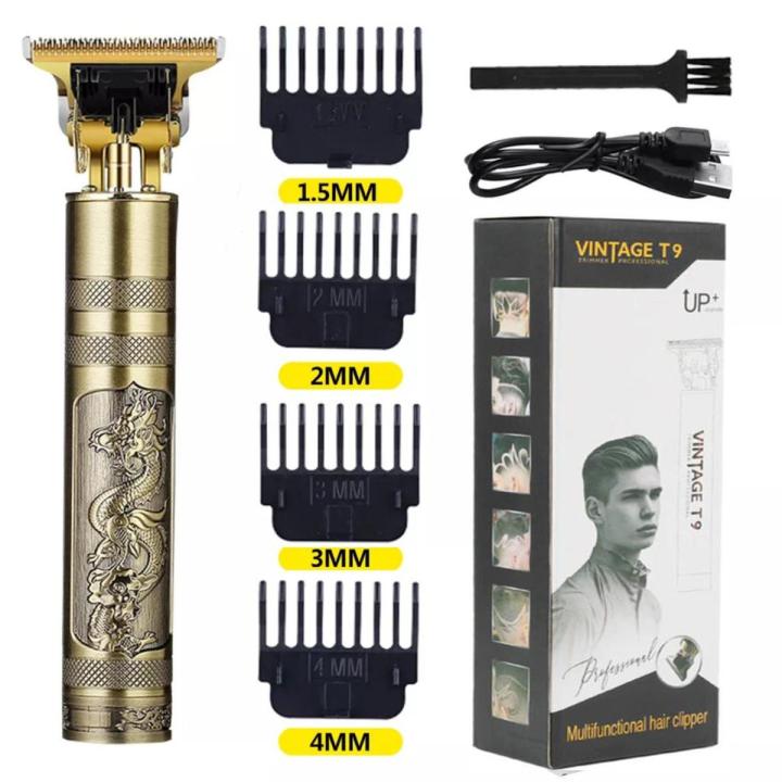 Vintage Trimmer / Electric Hair Clipper Beard Cutting Machine, Professional Shaver For Men, Metal Rechargeabel bodle Coedless stey